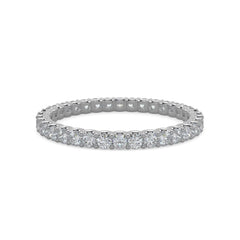Natural Diamond Wedding Ring Eternity and Halfway Anniversary Promise Band 14K 18K White Yellow Rose Gold and Platinum Stackable and Thin.