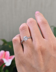 Round Cut 1ct 1.50ct 2.00ct 3.00ct Lab Grown Diamond Engagement Wedding Solitaire Ring in 14k 18k Platinum White Yellow Rose Gold.