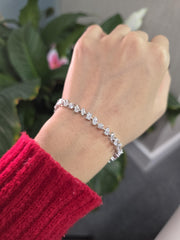 Luxurious 7cts Lab Grown Diamond Bracelet with Multi-Shaped Pear, Radiant, Oval, Marquise, and Round Diamonds, a dazzling masterpiece.