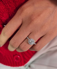 Round Cut 1ct 1.50ct 2.00ct 3.00ct Lab Grown Diamond Engagement Wedding Ring in 14k 18k Platinum White Yellow Rose Gold.