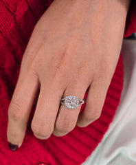 Cushion Cut 1ct 1.50ct 2.00ct 3.00ct Lab Grown Diamond Engagement Wedding Ring in 14k 18k Platinum White Yellow Rose Gold.