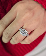 Round Cut 1ct 1.50ct 2.00ct 3.00ct Lab Grown Diamond Engagement Wedding Ring in 14k 18k Platinum White Yellow Rose Gold.