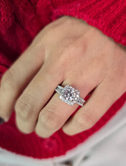 Round Cut 1ct 1.50ct 2.00ct 3.00ct Lab Grown Diamond Engagement Wedding Ring in 14k 18k Platinum White Yellow Rose Gold.