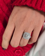 Round Cut 1ct 1.50ct 2.00ct 3.00ct Lab Grown Diamond Engagement Wedding Ring in 14k 18k Platinum White Yellow Rose Gold.