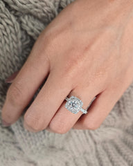 Round Cut 1ct 1.50ct 2.00ct 3.00ct Lab Grown Diamond Engagement Wedding Ring in 14k 18k Platinum White Yellow Rose Gold.