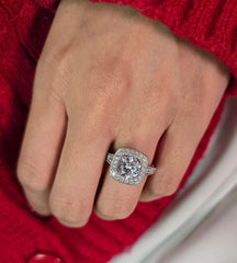 Round Cut 1ct 1.50ct 2.00ct 3.00ct Lab Grown Diamond Engagement Wedding Ring in 14k 18k Platinum White Yellow Rose Gold.