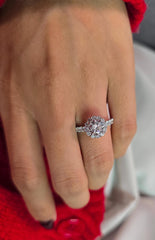 Round Cut 1ct 1.50ct 2.00ct 3.00ct Lab Grown Diamond Engagement Wedding Ring in 14k 18k Platinum White Yellow Rose Gold.