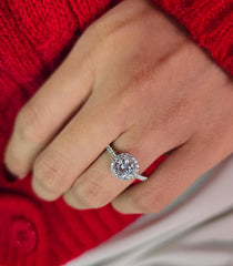Round Cut 1ct 1.50ct 2.00ct 3.00ct Lab Grown Diamond Engagement Wedding Ring in 14k 18k Platinum White Yellow Rose Gold.