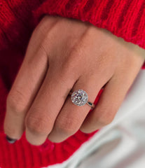 Round Cut 1ct 1.50ct 2.00ct 3.00ct Lab Grown Diamond Engagement Wedding Ring in 14k 18k Platinum White Yellow Rose Gold.