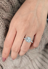 Cushion Cut 1ct 1.50ct 2.00ct 3.00ct Lab Grown Diamond Engagement Wedding Ring in 14k 18k Platinum White Yellow Rose Gold.