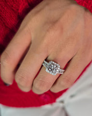 Round Cut 1ct 1.50ct 2.00ct 3.00ct Lab Grown Diamond Engagement Wedding Ring in 14k 18k Platinum White Yellow Rose Gold.