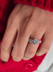 Round Cut 1ct 1.50ct 2.00ct 3.00ct Lab Grown Diamond Engagement Wedding Ring in 14k 18k Platinum White Yellow Rose Gold.