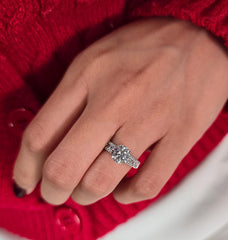 Round Cut 1ct 1.50ct 2.00ct 3.00ct Lab Grown Diamond Engagement Wedding Ring in 14k 18k Platinum White Yellow Rose Gold.