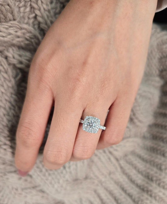 Round Cut 1ct 1.50ct 2.00ct 3.00ct Lab Grown Diamond Engagement Wedding Ring in 14k 18k Platinum White Yellow Rose Gold.