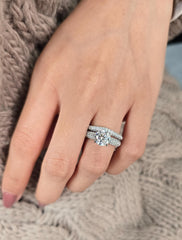 Round Cut 1ct 1.50ct 2.00ct 3.00ct Lab Grown Diamond Engagement Wedding Ring in 14k 18k Platinum White Yellow Rose Gold.
