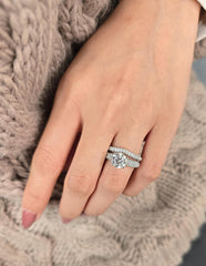 Round Cut 1ct 1.50ct 2.00ct 3.00ct Lab Grown Diamond Engagement Wedding Ring in 14k 18k Platinum White Yellow Rose Gold.