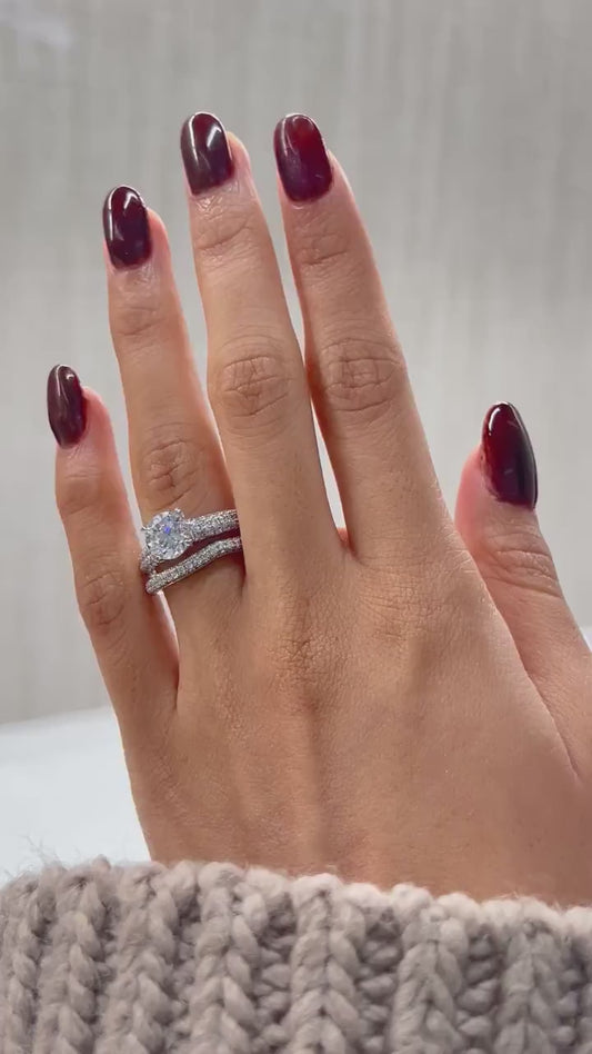 Round Cut 1ct 1.50ct 2.00ct 3.00ct Lab Grown Diamond Engagement Wedding Ring in 14k 18k Platinum White Yellow Rose Gold.