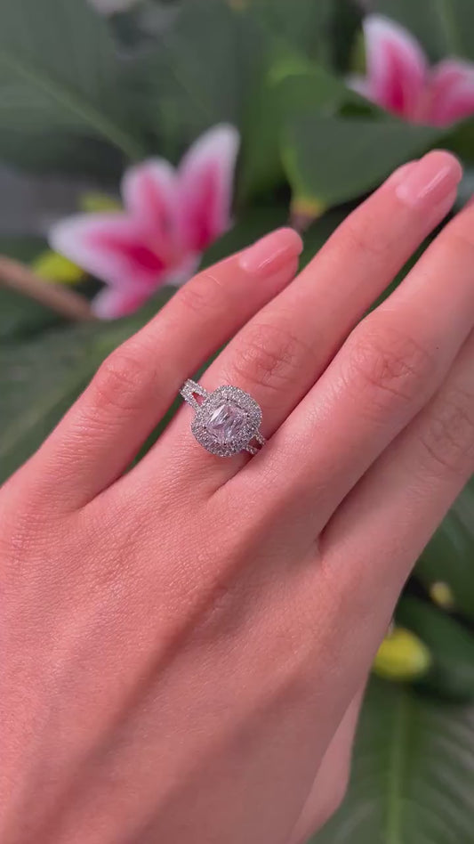 Cushion Cut 1ct 1.50ct 2.00ct 3.00ct Lab Grown Diamond Engagement Wedding Ring in 14k 18k Platinum White Yellow Rose Gold.