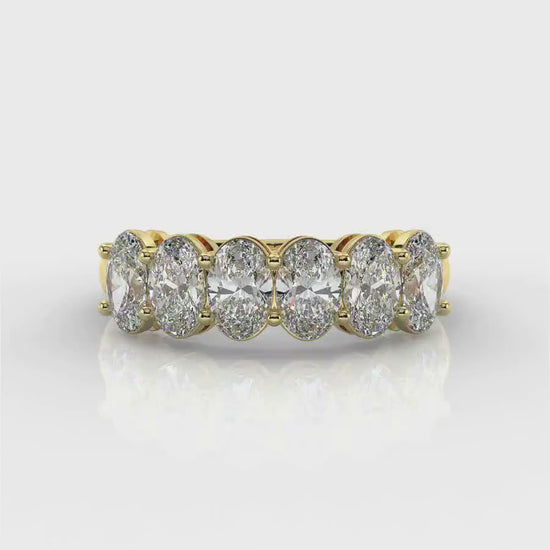 Custom Oval Ring 6 Diamonds