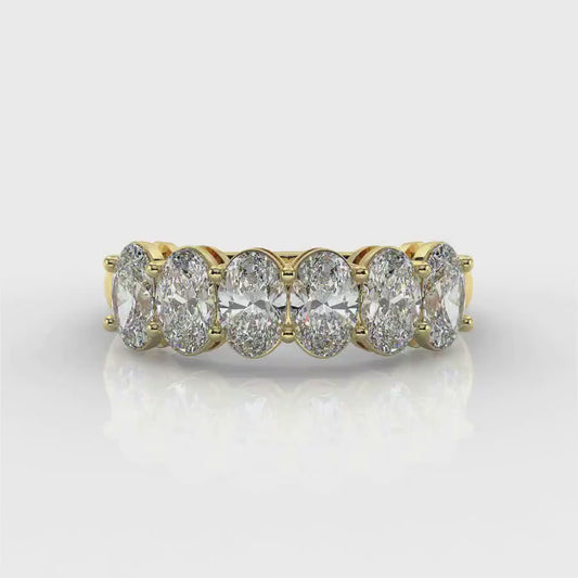 Custom Oval Ring 6 Diamonds