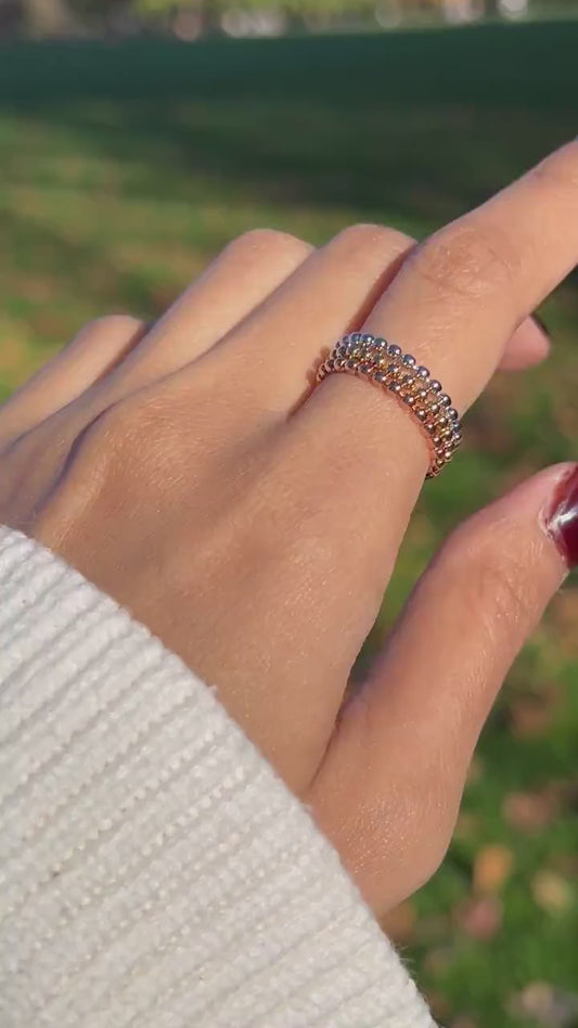 Solid Gold Ring 14K White Yellow Rose Gold.  Simple, elegant design makes it suitable for both casual and formal wear. Stackable