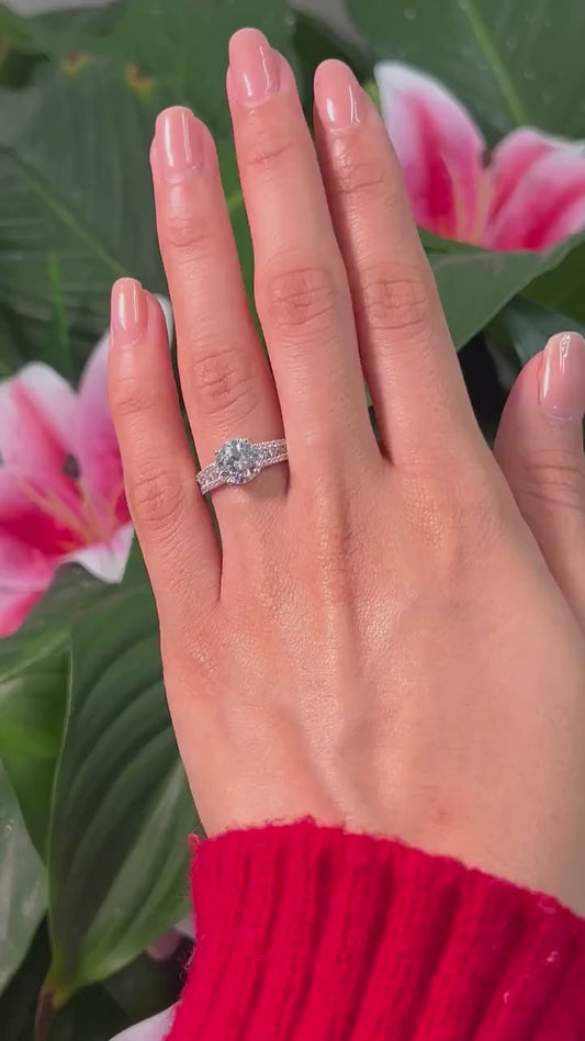 Round Cut 1ct 1.50ct 2.00ct 3.00ct Lab Grown Diamond Engagement Wedding Ring in 14k 18k Platinum White Yellow Rose Gold.
