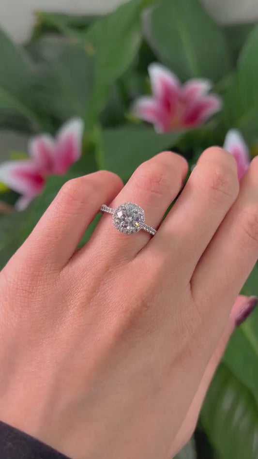 Round Cut 1ct 1.50ct 2.00ct 3.00ct Lab Grown Diamond Engagement Wedding Ring in 14k 18k Platinum White Yellow Rose Gold.