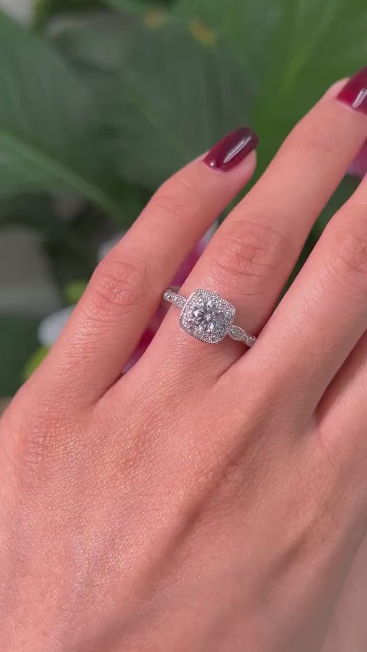Round Cut 1ct 1.50ct 2.00ct 3.00ct Lab Grown Diamond Engagement Wedding Ring in 14k 18k Platinum White Yellow Rose Gold.